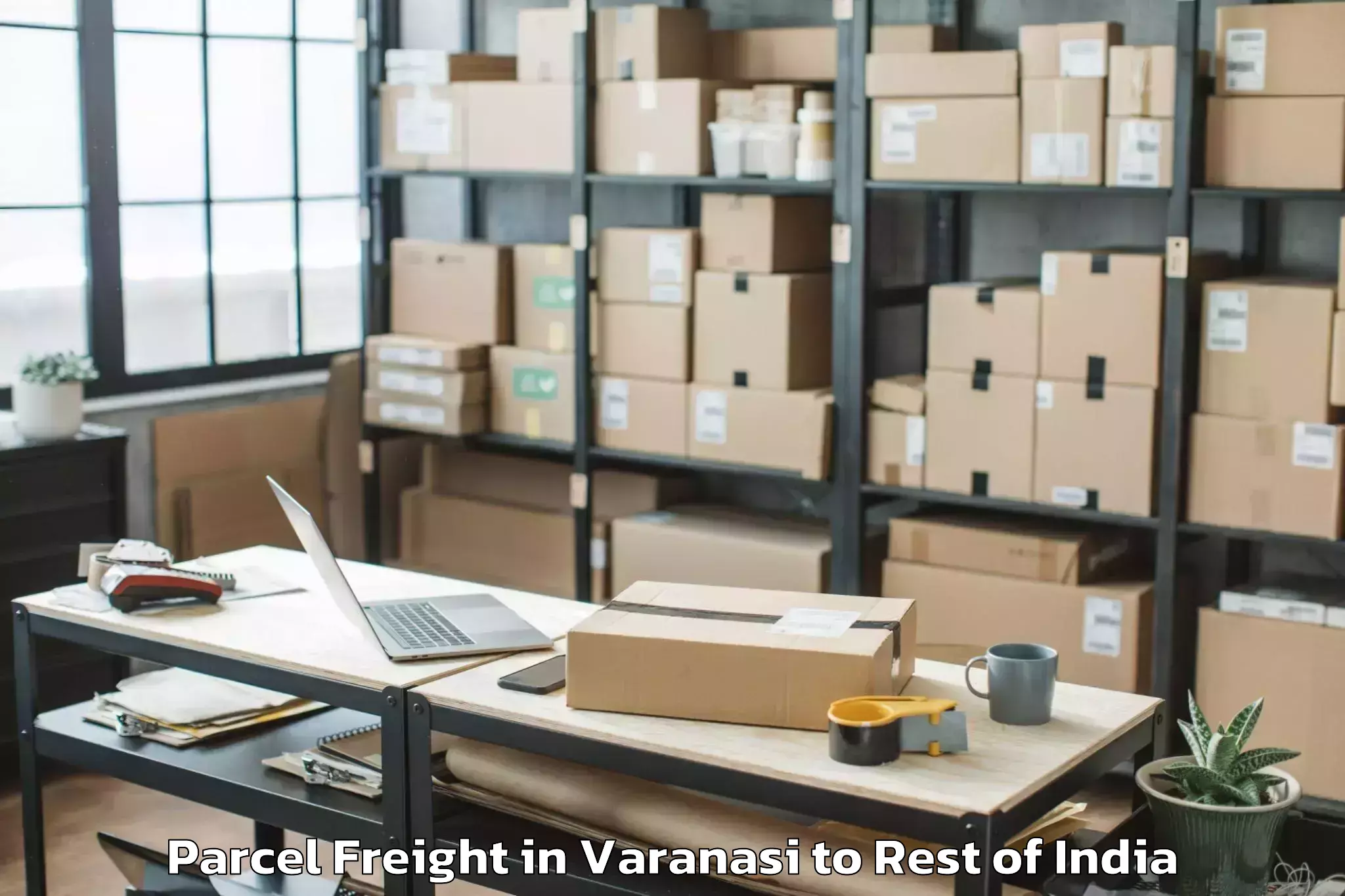 Book Varanasi to Pahalgam Parcel Freight Online